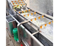 大葉仙毛氣泡清洗機(jī)試機(jī)中